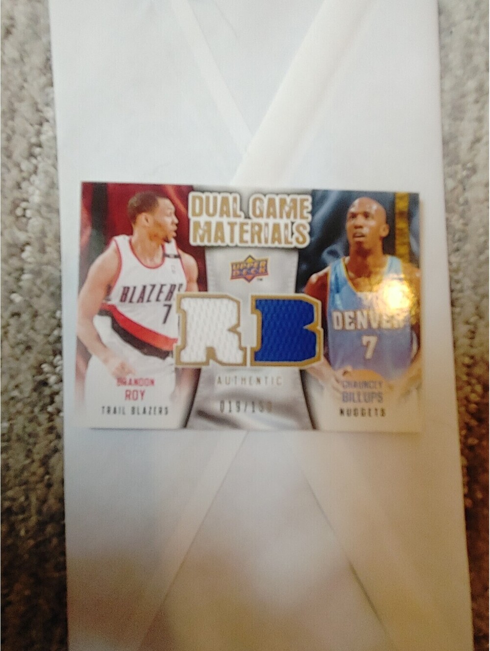 Brandon Roy Chauncey Billups Nba Double Patch Card /150 🔥 🔥